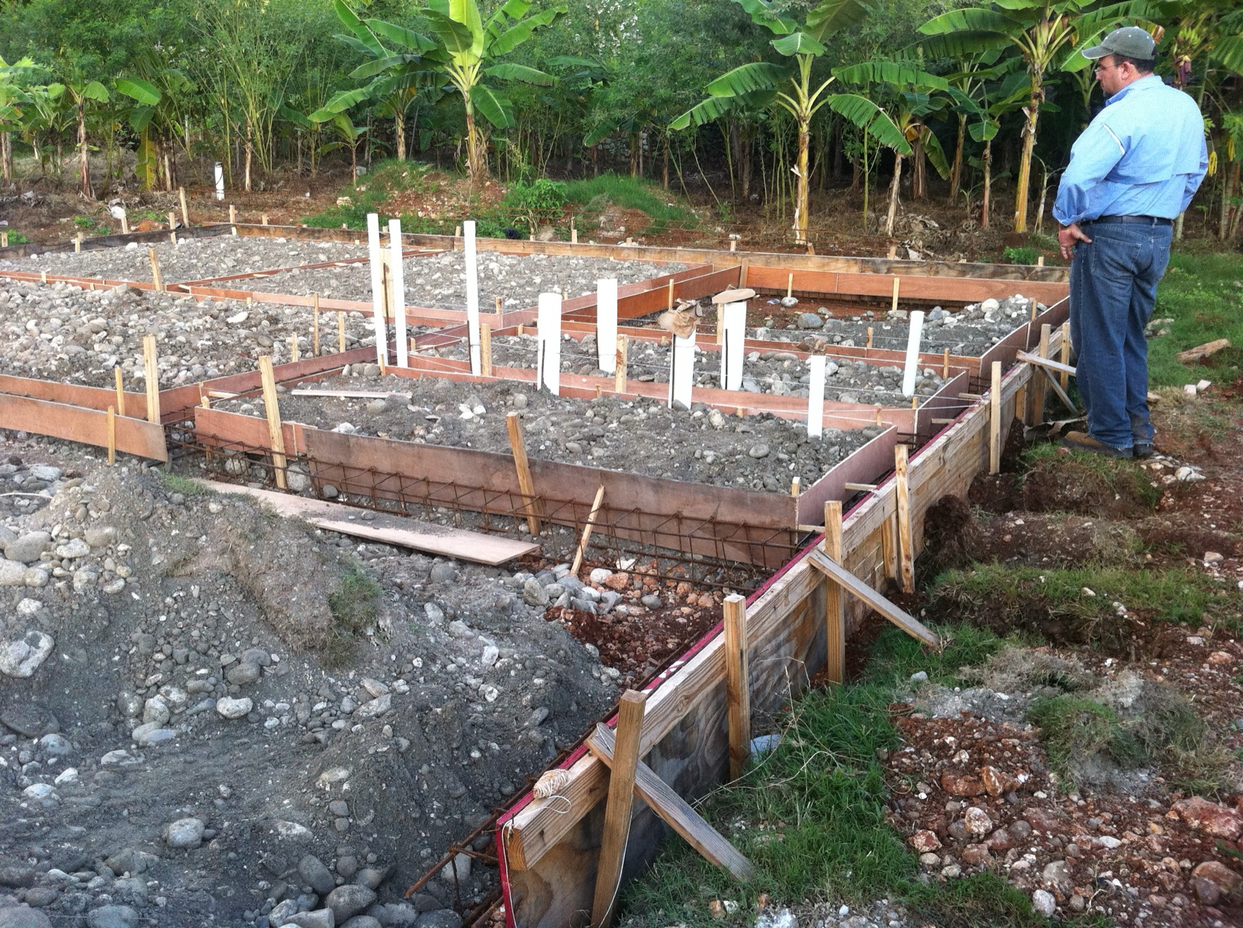 Foundation and footing work on an international project